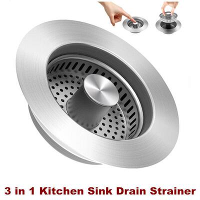 Kitchen Sink Drain Strainer Stopper Food Catcher Basket