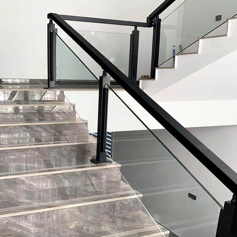 玻璃楼梯扶手立柱简约钢化玻璃阳台护栏室内家用不锈钢扶手栏杆