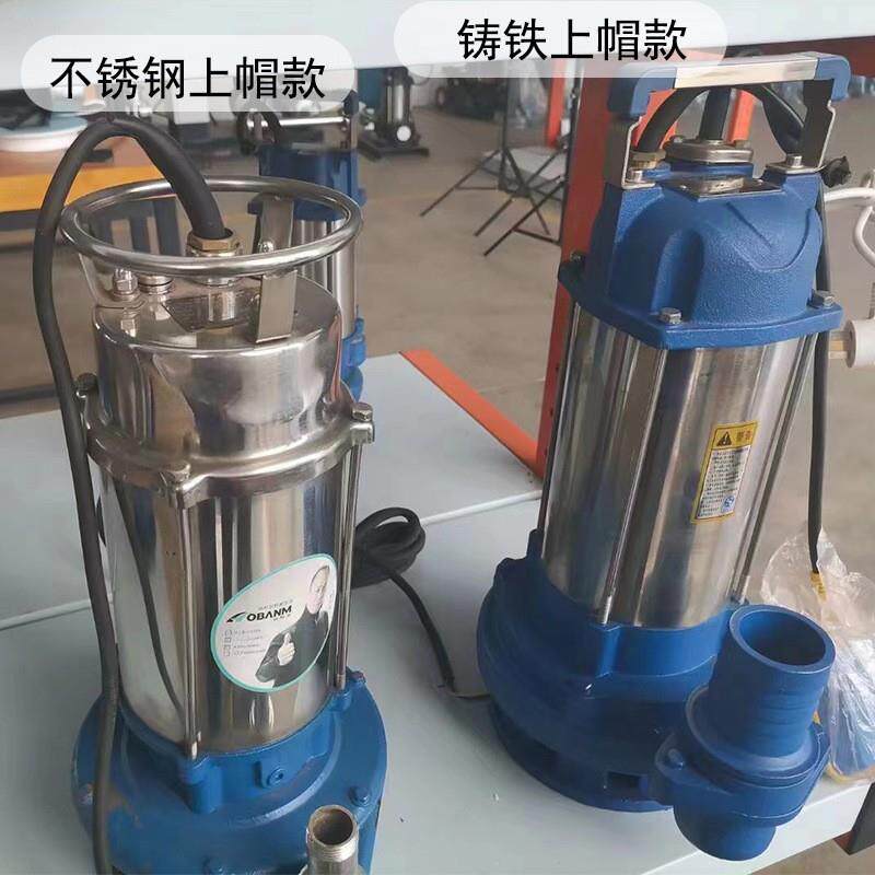 WQ排污泵不锈钢泵体家用农用养殖场便携式排污水泵废水抽水泵自吸