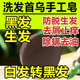 何首乌洗发洗头皂手工皂控油去屑止痒白发变黑转黑洗发水防脱生发