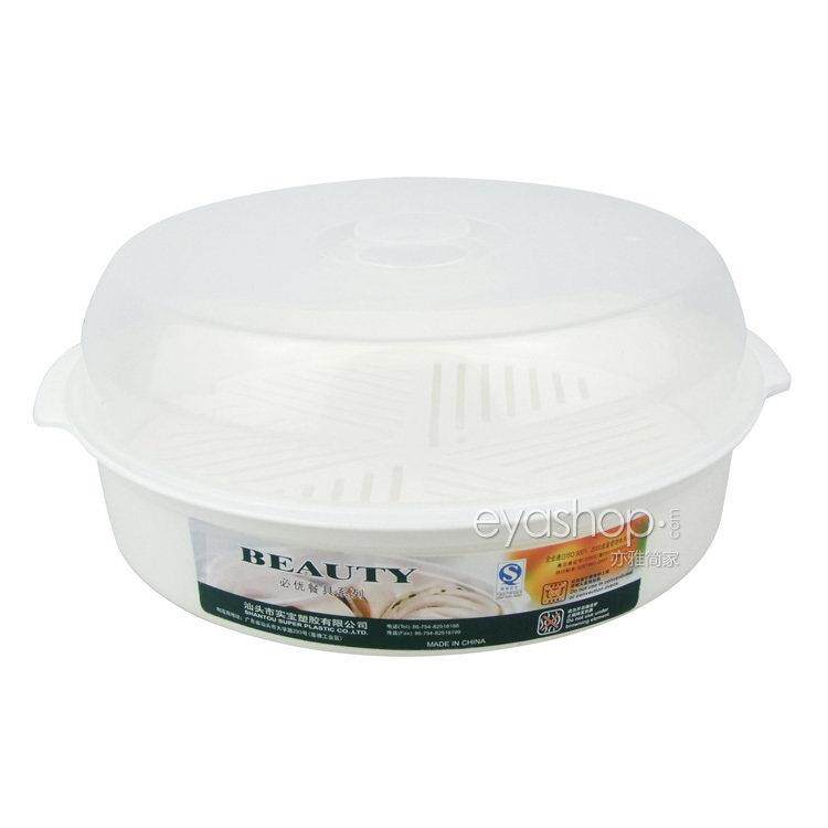 圆形大号蒸笼 微波炉专用蒸锅蒸器蒸盘 蒸包子蒸饺子用品030