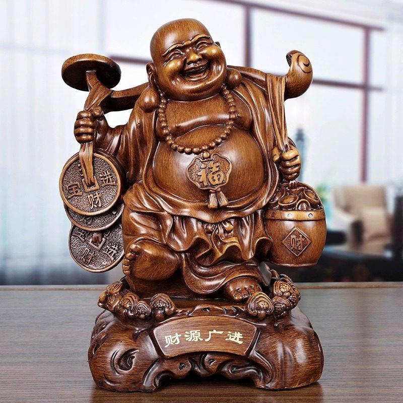 财源广进弥勒佛摆件客厅招财装饰品家居乔迁大肚佛供奉佛像财神