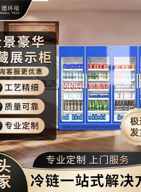 商用冷藏展示柜立式风冷保鲜冰柜超市饮料水果熟食冷藏柜可定制