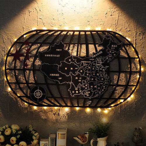 覆古铁艺墙壁挂件创意酒吧咖啡厅店铺墙上工业风loft墙面装饰品壁