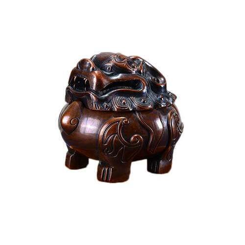 仿古铜香炉摆件狻猊铜香炉沉香檀香礼佛熏香炉家居室内盘香炉