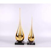 家居创意水滴雕塑摆件样板房饰品装 摆设 饰家具卖场售楼处软装