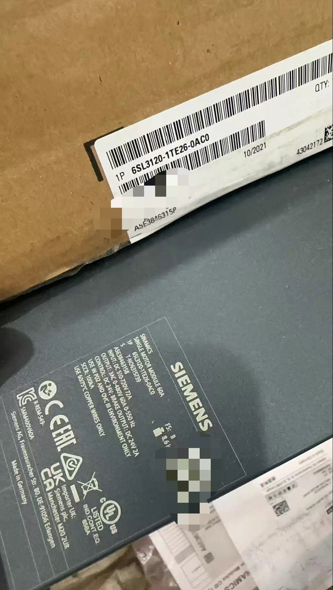 6SL3120-1TE26-0AC0仅开实物如图