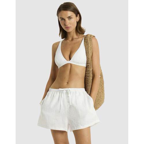 Women's Solid Color Linen Shorts Casual Comfy Breathable