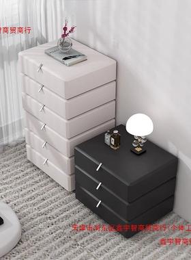 意式极BOT实简床头柜简约意现代床旋转木床边柜卧室创转向储物柜