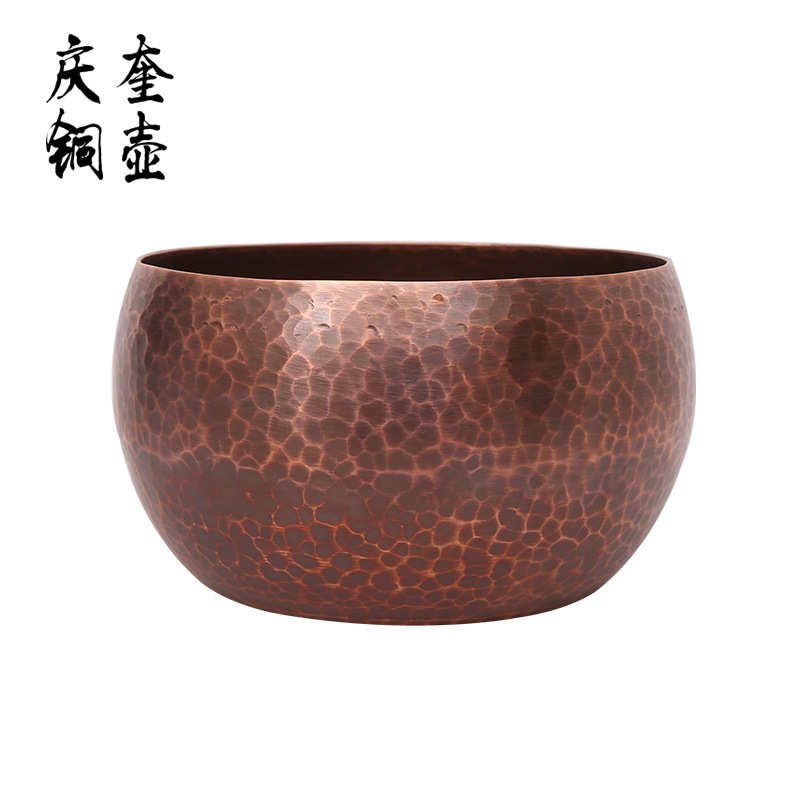 茶洗加工定 制紫铜茶洗大号水洗茶碗笔洗铜紫铜壶承茶具配件