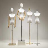 白棉服装 橱窗人台衣服婚纱假人模特架子 店模特道具女半全身女装