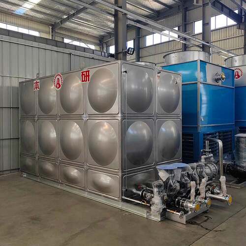不锈钢水箱一体式泵站圆形方形闭式冷却塔气动隔膜泵价格优惠