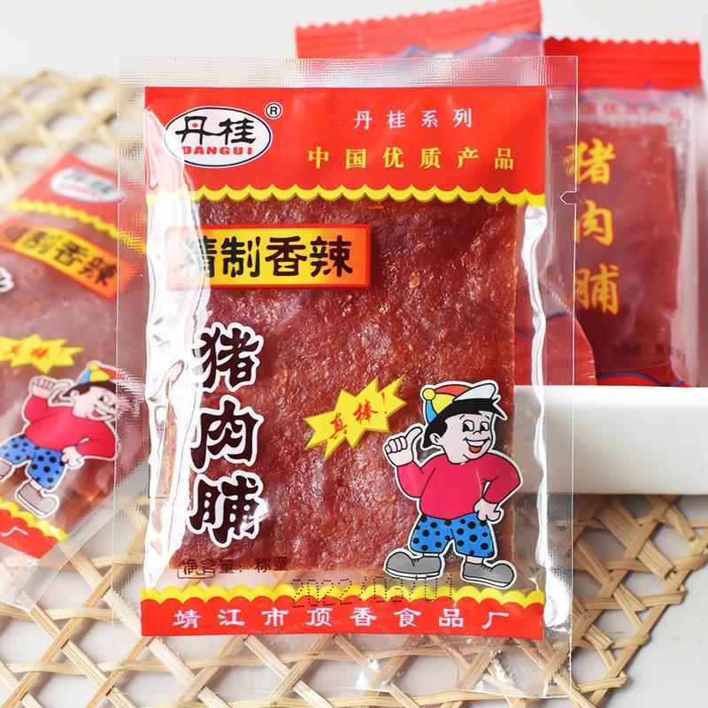 顶香丹桂牌猪肉脯500g独立小包装香辣猪肉干肉类靖江肉脯特产零食