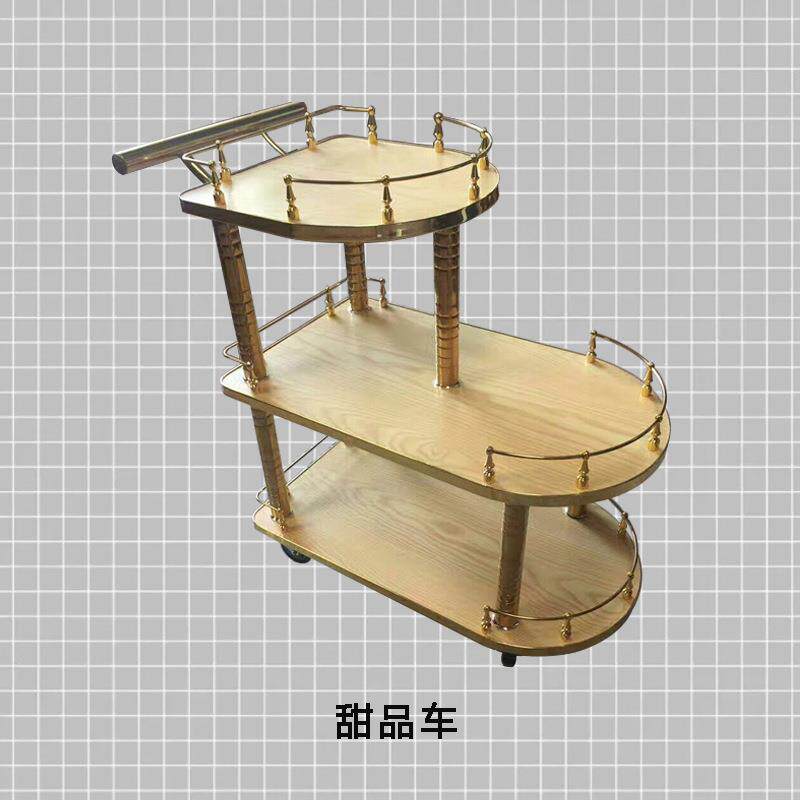 厂家供应藤子酒水车三层甜品车轻便时尚手推车小吃点心移动推车