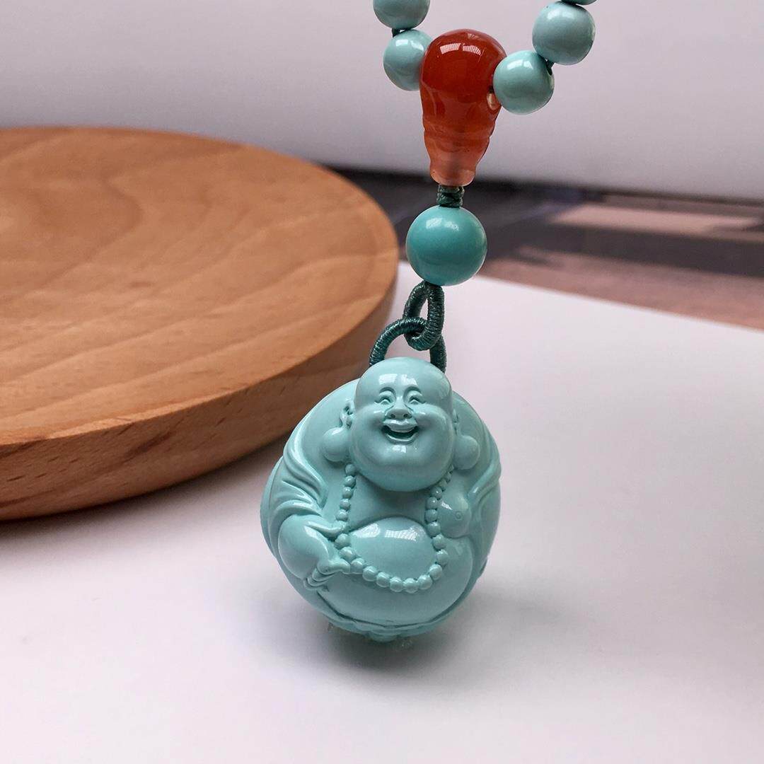 原矿全身佛吊坠弥勒佛项坠锁骨链坠毛衣链挂件规格30.6&times;25&times;19.2