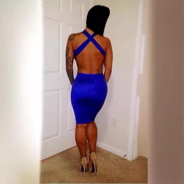hip cross revealing skirt and with straps sexy Backless