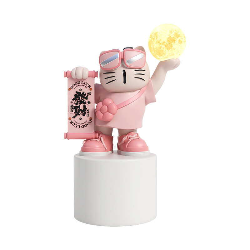 招财猫潮玩落地灯客厅电视柜家居摆件网红店装饰品铺开业乔迁礼品