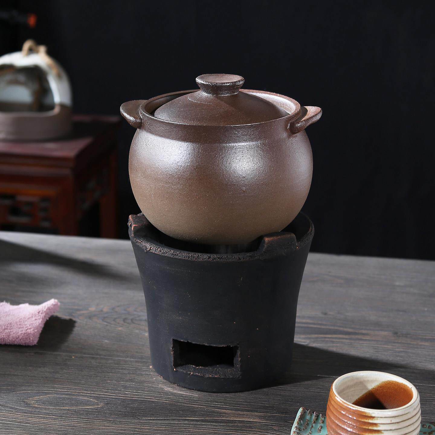 炭炉烧碳烤炉覆古煮茶器明火木炭小火炉家用烧水壶煲汤炖汤粗陶砂