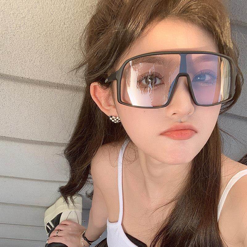 网红抗UV变色骑行眼镜夜骑自行车运动太阳眼镜女潮防风护目太阳眼