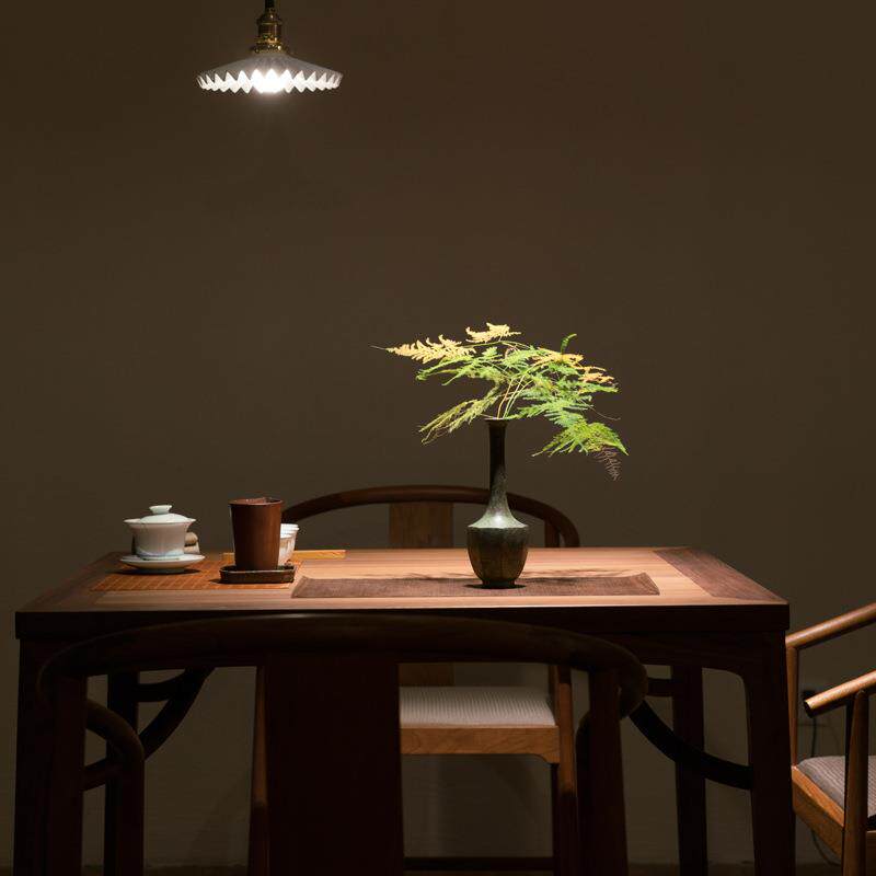 新约中实式简黑胡桃木实木方桌八桌子餐桌仙椅组合饭桌茶Z-XFZ-CZ