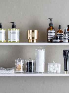 样板房卫生间浴室层架沐浴液组合饰品摆件护肤棉签盒网红摄影道具