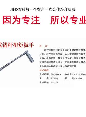 锚杆预应力扭力扳手0-500N.m特制加长套筒数显小型专用设备