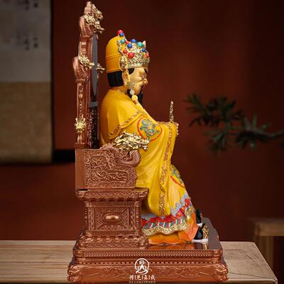 龙五爷神像广济龙王财神像彩绘五爷像五台山树脂财神爷真身摆件