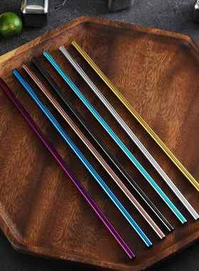 钛途TiTo纯钛吸管钛合金随身便携珍珠奶茶粗冰霸杯长吸管非不锈钢