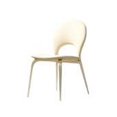 餐椅法式 风凳子现代椅子奶油酒店靠背红奢设计师轻网简约家用白色