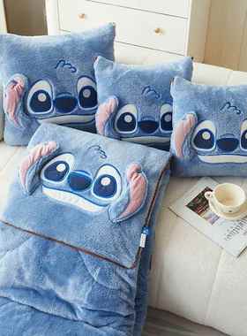 车抱枕公被子两用午休加厚头汽车折叠用枕办室午CJA睡毯子二合一