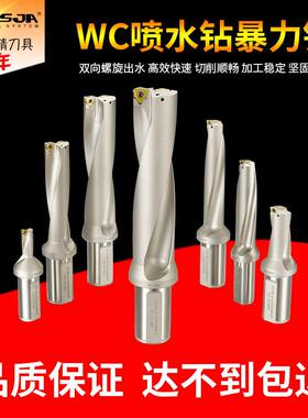 U钻快速钻WC扩充暴力钻舍弃式喷水钻头直径12-60D2/3/4倍桃型刀片