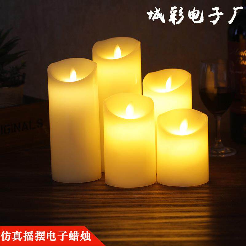 子烛五814件套装电蜡蜡烛led烛真腊摇蜡摆火苗婚礼蜡烛厂家直销