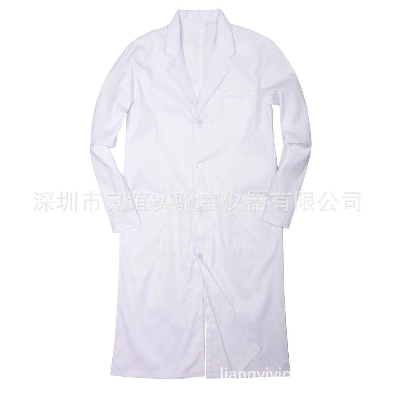 新款直销实验服 白大褂长袖白大褂实验室化验室服装 防尘服
