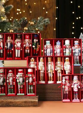 Wooden Nutcracker Decor - Christmas Tabletop Shelf Ornament