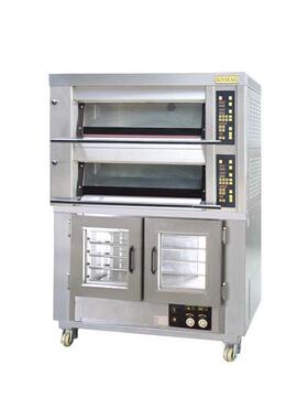 SINMAG商用烘焙设备层炉双层四盘电烤箱连10盘醒发箱组合炉