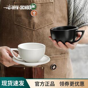 拿铁拉花杯280ml 陶瓷杯咖啡杯碟套装 MHW 3BOMBER轰炸机泽田杯