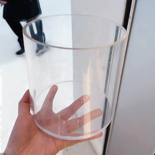 透明压克力管展会透明防尘罩有机玻璃圆桶空心筒贴底PMMA圆管厂家