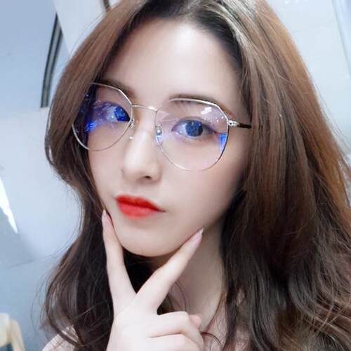 高档视防辐射眼电镜女近有度数网红款韩版潮防蓝光脑眼睛平光眼镜