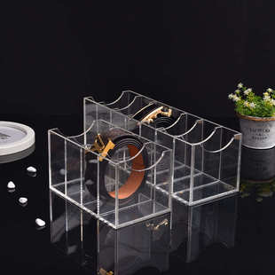 透明亚克力皮带收纳盒玻璃超市商场男女腰带桌面陈列架