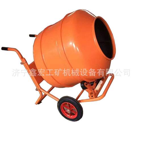 鑫宏小型搅拌机搅拌均匀160L/230L滚筒搅拌机手推式方便携带