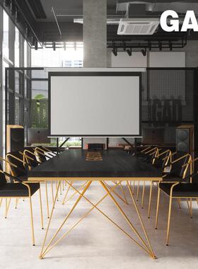 GAD黑职金办公桌代约现实木大会议桌子长GADTAB0桌简员办公桌组合