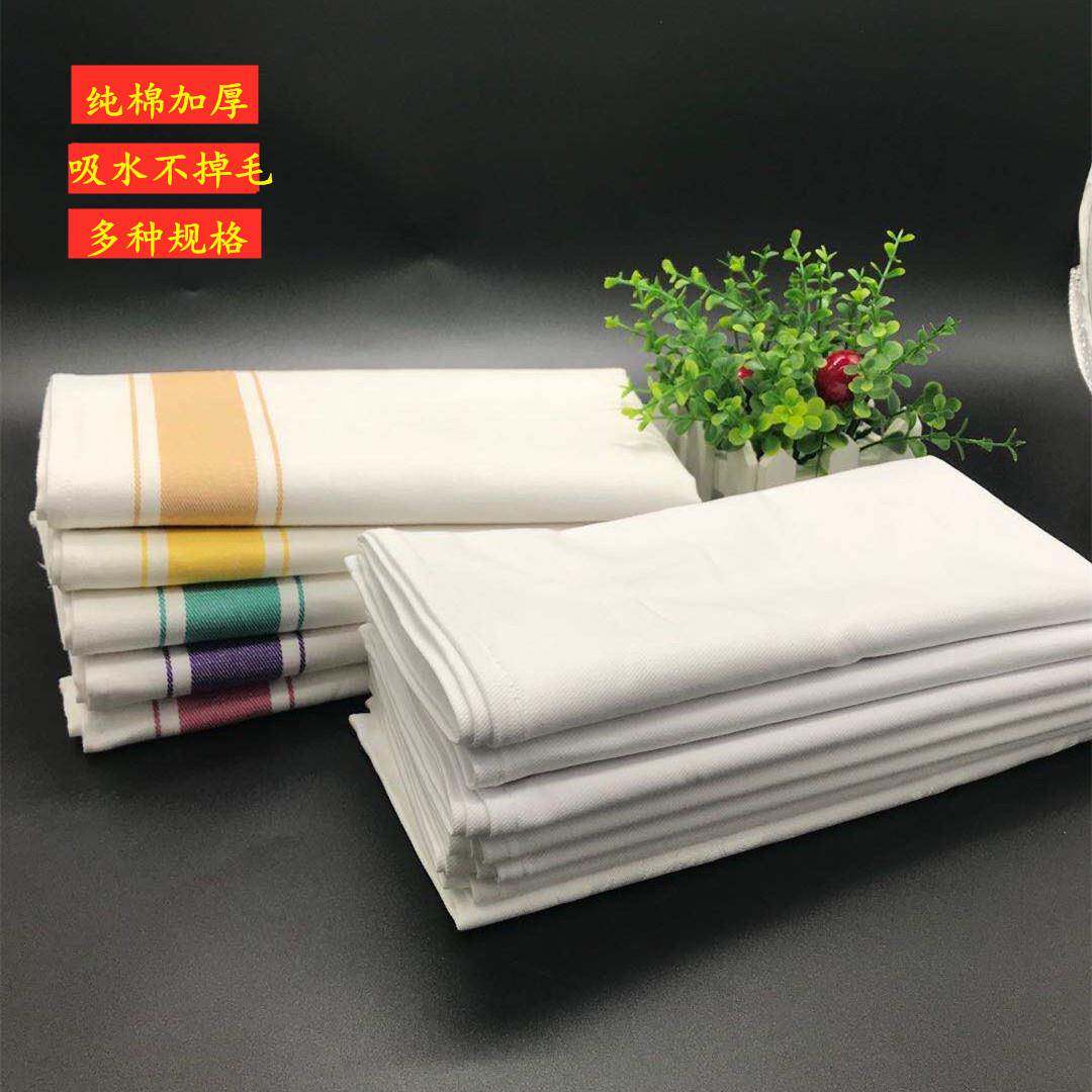 纯白色全棉口布酒店西餐厅纯棉餐巾布折花口布打杯擦杯布不掉毛