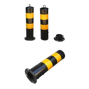 厂家直销镀锌立柱反光道口桩路障示警柱预埋隔离柱钢管警示柱立杆