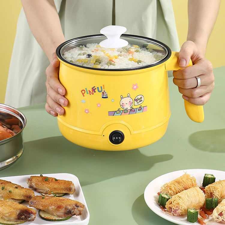 迷你锅家用多功能煮电锅宿舍1电饭煲煎炒一人涮煮电热锅2电小小