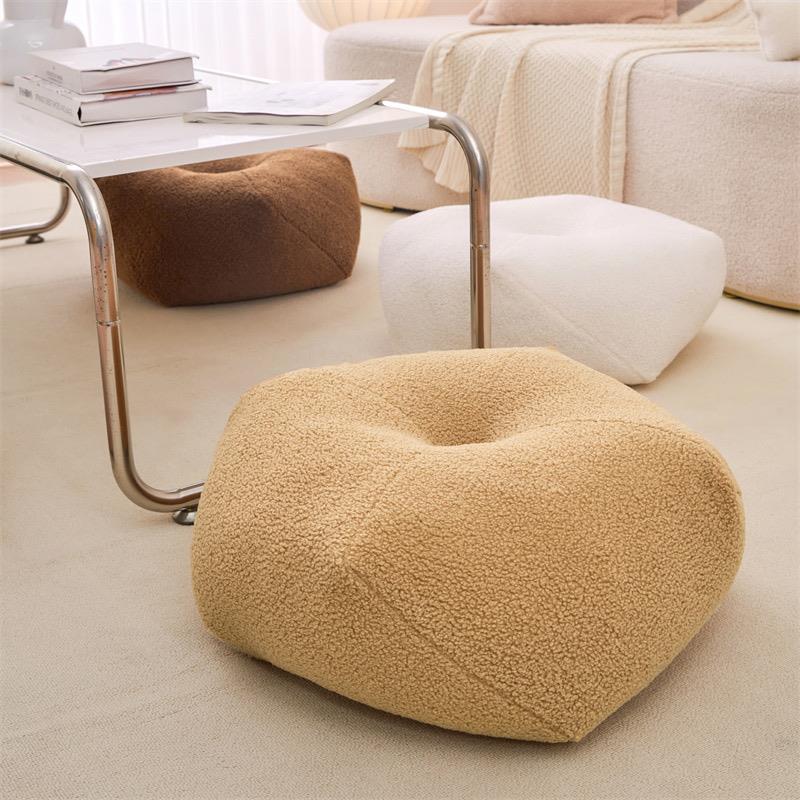 新款泰迪绒纯色八角坐垫异形加厚屁垫飘窗垫抱枕靠垫客厅坐墩蒲团