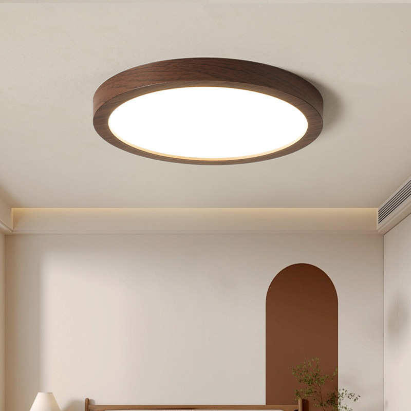 新款普瑞吸顶灯卧室侘寂风简约大气胡桃木房间北欧阳台过道书房灯