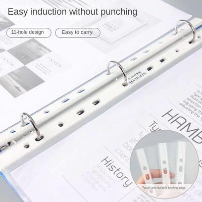 100Pages 11-Hole Sheet Protector Clear 11-Hole Sheet