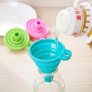 分装 可折叠伸缩小漏斗迷你家用塑料漏斗倒油壶家用硅胶漏斗油漏