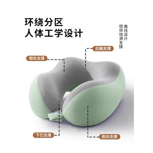 记忆棉u型枕旅行护颈枕飞机睡觉枕头脖枕颈椎脖子靠枕便携式u形枕