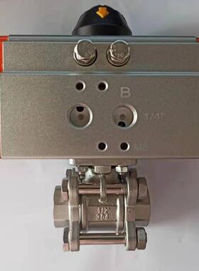 Q611-1P6气动丝扣球F阀高平789台锈钢内螺纹气动球阀三片式球不阀